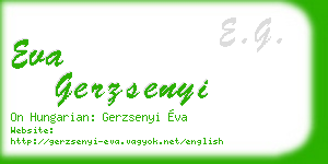 eva gerzsenyi business card